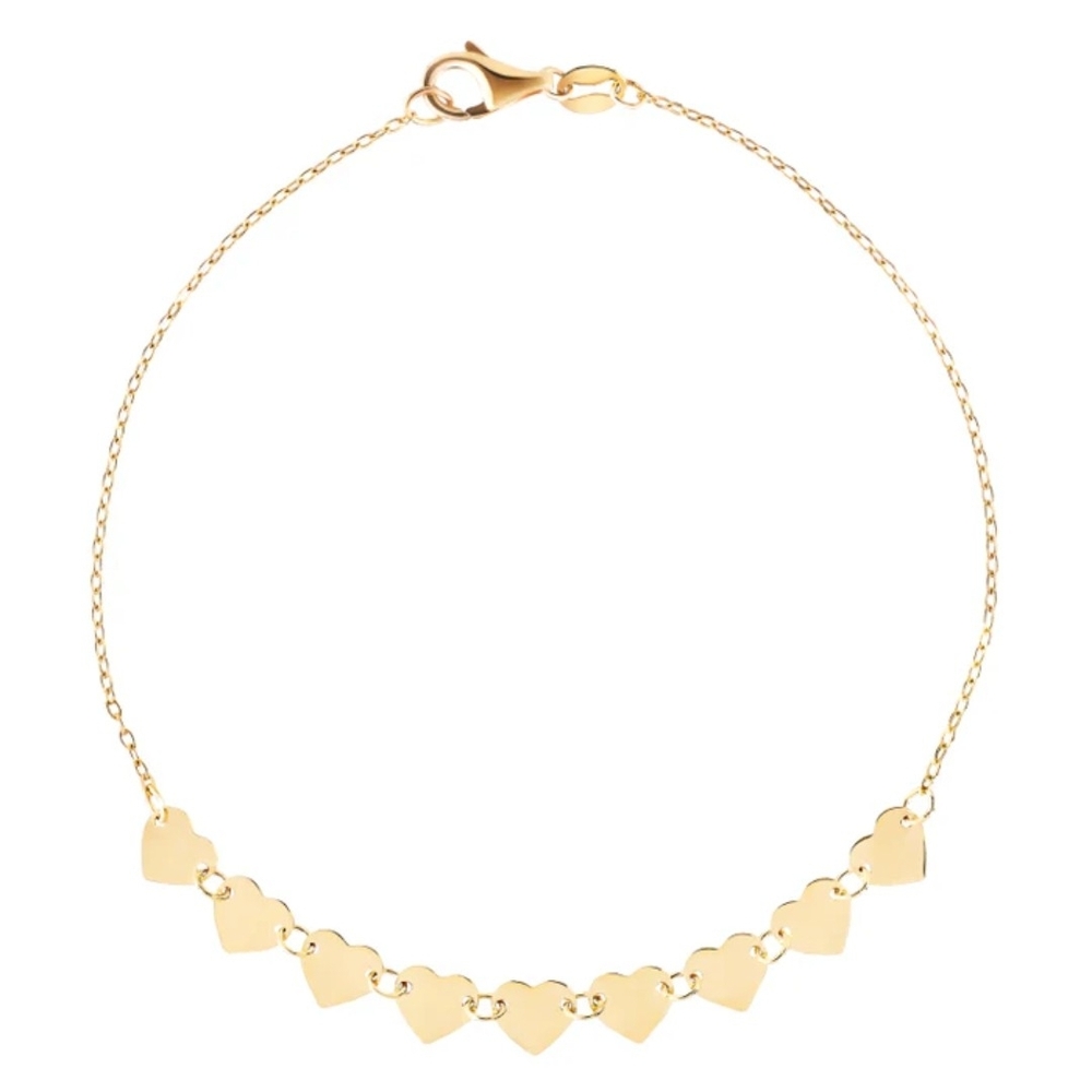 LoveShackFancy Gold Heart Bracelet